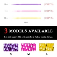 Pincéis de Retoque para Veículos - 3 Unidades com Pontas de Algodão Macias - Amarelo, Rosa e Roxo Escuro - imagem 3