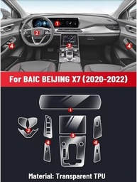 Película Protetora de TPU para Central Multimídia BAIC BEIJING X7 (2020-2022) - Anti-Risco e Ultra Transparente - imagem 3