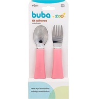 Kit Talheres Bubazoo Rosa - Seguro, Anatômico e Livre de BPA para Bebês - imagem 5