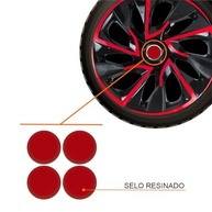 Jogo de Calotas Aro 14 DS4 Red Cup Fiat Palio, Uno, Siena, Mobi e Mais + Selo Resinado - imagem 3