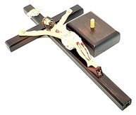 Crucifixo de Mesa com Cristo em Resina 33 cm - Decoração Religiosa Elegante para Casa e Ambientes Sagrados - imagem 5
