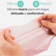Sem Bagunça - Babador De Silicone Com Coletor De Migalhas - Infantil Bebê. Leve, Macio e Resistente. Cor Azul, Amarelo, Rosa, Verde e Cristal. Kit E Unidade - imagem 5