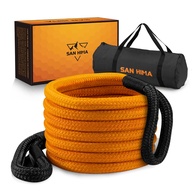 Corda de Reboque Cinética SAN HIMA 2.5cm x 9m - Recuperação Off-Road Robusta para Caminhão, SUV, ATV, UTV (Laranja) - imagem 1