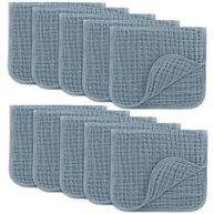 Comfy Cubs Panos para Arrotar de Musselina 50,8x25,4cm | 10 Unidades, 6 Camadas Ultra Absorventes, 100% Algodão para Bebês - imagem 1
