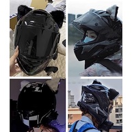 1 par de enfeites de capacete de orelhas de gato fofas acessórios de capacete de pelúcia orelhas capacete chifres capacete enfeites estilo 14 - imagem 5