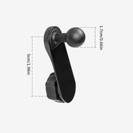Suporte de Celular Universal para Carro: Mastro Curto Preto com Cabeça de 17mm para Navegação Segura - imagem 4