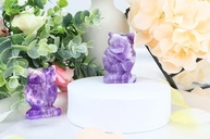 Coruja de Cristal de Ametista - Estátua Decorativa de 5cm para Casa e Escritório | Simbolo de Sabedoria e Proteção - imagem 3