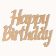 Placa de Aniversário Happy Birthday em MDF - Letreiro Decorativo 45x35 cm - imagem 2