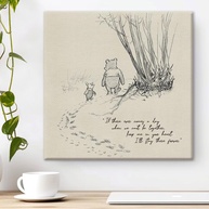 Arte de Parede Ursinho Pooh - Quadro Decorativo para Quarto de Bebê (20x20 cm) - imagem 1