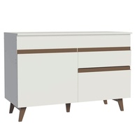 Balcão de Pia Madesa Reims 2 Portas e 1 Gaveta - Design Moderno em Branco - imagem 1