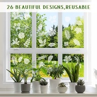 26 Adesivos de Janela em Formato de Folha - Proteção Anticolisão para Pássaros com Design Decorativo - imagem 5