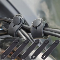Organizador Universal de Cabos 5 Peças: Abraçadeiras de Borracha Preta para Moto e Carro - imagem 2