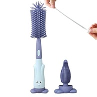 Escova de Limpeza Multifuncional para Mamadeiras e Acessórios de Amamentação - Silicone Seguro com Suporte - imagem 2