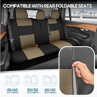Conjunto Completo Capas de Assento BDK PolyPro Bege/Preto - Universal e Elegante - imagem 5