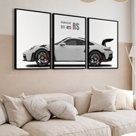 Quadro Decorativo Carro Esportivo de Luxo - Moderno com Moldura em Madeira 40x60cm - imagem 5