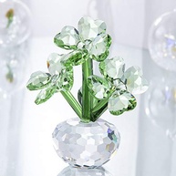 Crystal Flower Dreams - Estatueta de Trevo de Quatro Folhas em Cristal Verde | Presente Sortudo para São Patrício, Natal e Ações de Graças - imagem 4