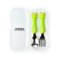 Conjunto de Utensílios Portáteis para Crianças com Estojo - Colher e Garfo em Aço Inox com Design Divertido - imagem 2