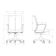 Cadeira de Escritório Giratória Stay Roal Cinza com Encosto em Tela e Assento Rosa - Conforto e Estilo para seu Home Office - imagem 3