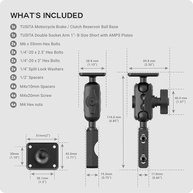 Suporte GPS TUSITA para Guidão de Moto: Estabilidade e Ajuste Perfeito para Garmin Montana/Zumo XT - imagem 5