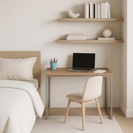 Escrivaninha Mesa Computador Industrial 80cm em MDF com Pés de Aço - Ideal para Home Office - imagem 4