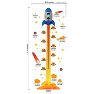 Adesivo de Parede Foguete Régua de Crescimento Infantil 179cm - Decore e Acompanhe o Crescimento com Estilo - imagem 3