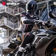 Scoyco Jaqueta de malha para motociclista, jaqueta blindada resistente ao desgaste, respirável, equipamento de proteção para homens, 4 estações - imagem 5