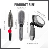Kit 3 Escovas para Limpeza Profunda de Pneus e Rodas de Carro - Mqetly - imagem 4