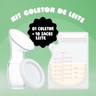 Coletor de Leite Materno Ergonômico com 10 Saquinhos para Congelamento - Seguro, Prático e Confortável - imagem 3