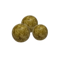 Trio Bolas Decorativas em Cerâmica Marmorizada 12cm/10cm/9cm - Centro de Mesa Sofisticado - imagem 2