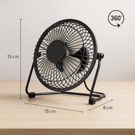 Mini Ventilador USB de Mesa Silencioso em Metal – 360° Potente e Compacto para Casa, Escritório e Viagens - imagem 4