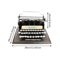 Baoblaze Estatueta de Máquina de Escrever Vintage em Metal - Decoração Retro para Escritório e Adereço Fotográfico - imagem 3