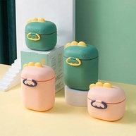 Pote Plástico Porta Leite em Pó para Bebês com Dosador e Nivelador - Seguro, Livre de BPA (Verde) - imagem 3