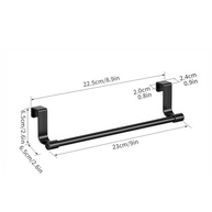 Toalheiro de Porta Preto 23x6cm - Aço Inox | Prático Gancho para Cozinha e Banheiro - imagem 3