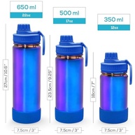 Garrafa Térmica Infantil 500ml CHILLOUT LIFE - Isolada, à Prova de Vazamento com Adesivos Personalizados - imagem 4