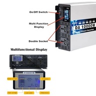 Inversor de Energia 12000W Onda Senoidal Pura 12V/24V/48V/60V/72V para 110V/220V com Display LCD - imagem 3