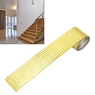 Adesivos de Parede Espelho em Mosaico Quadrado Ouro - 1600 Peças Autoadesivas em Fibra de Vidro Brilhante - imagem 3