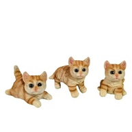 Trio de Gatos Decorativos em Resina - Miniaturas para Decoração de Sala e Rack - imagem 4