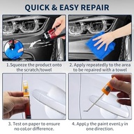 Kit Caneta de Tinta Branca + Removedor de Arranhões para Carro - Reparo Fácil e Profissional - imagem 4