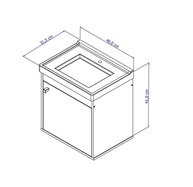 Gabinete com Cuba de Banheiro em MDF Branco Gianduia Premium - Design Moderno e Resistente - imagem 3
