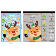 Decorações Adesivas de Natal Reutilizáveis - 6 Folhas com Papai Noel, Boneco de Neve, Rena e Árvore - imagem 4