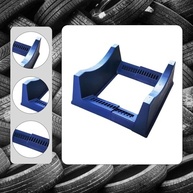 Suporte de Pneus Ajustável Azul: Exiba e Organize Rodas com Estilo e Praticidade - imagem 5