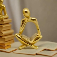 Estátua Decorativa Figura do Pensador em Resina - Escultura Moderna para Decoração de Mesa e Sala - imagem 3