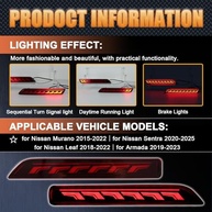 Luz de Neblina e Seta Sequencial LED para Nissan Murano, Sentra e Leaf - Kit Completo - imagem 3