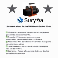 Bomba de Vácuo Duplo Estágio 7CFM – Potência e Precisão para Projetos Profissionais - imagem 3