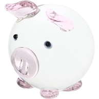 Ornamento de Porco de Cristal Veemoon - Estatueta de Vidro Soprado à Mão para Decoração Elegante - imagem 1