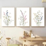 Arte de Parede Botânica Aquarela - Pintura de Flores Silvestres para Decoração Boho e Vintage - imagem 2
