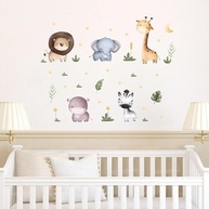 Kit Adesivos Decorativos Cartela Safari Infantil - Decoração Segura e Criativa para Quarto de Bebê - imagem 2