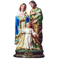 Imagem da Sagrada Família em Resina 30cm - Decoração Sagrada Refinada - imagem 1