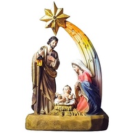 Imagem da Sagrada Família em Resina 30cm - Estrela Natal Decorativa para Presépios - imagem 2