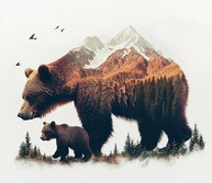 Urso para Tapeçaria Decorativa - 130x150cm | Decore Paredes com Estilo e Charme - imagem 3